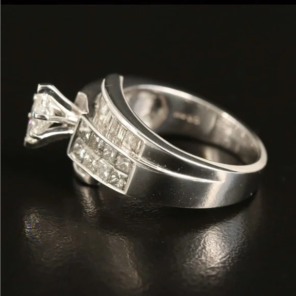 10K White Gold 2.16 CTW Natural Diamond Ring - Picture 5 of 10